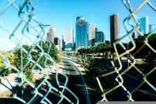Houston: city, road, buildings