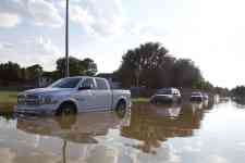 Houston: car, water, hurricane harvey