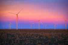 South Houston: sunset, wind, windmill